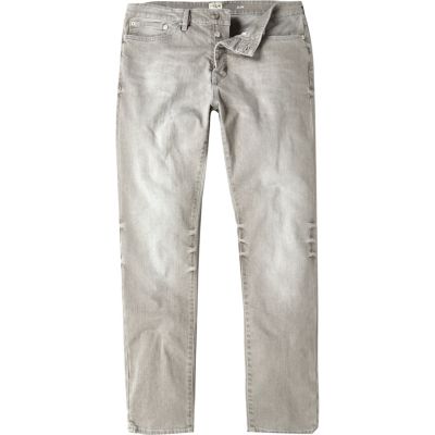 Worn grey Dylan slim fit jeans